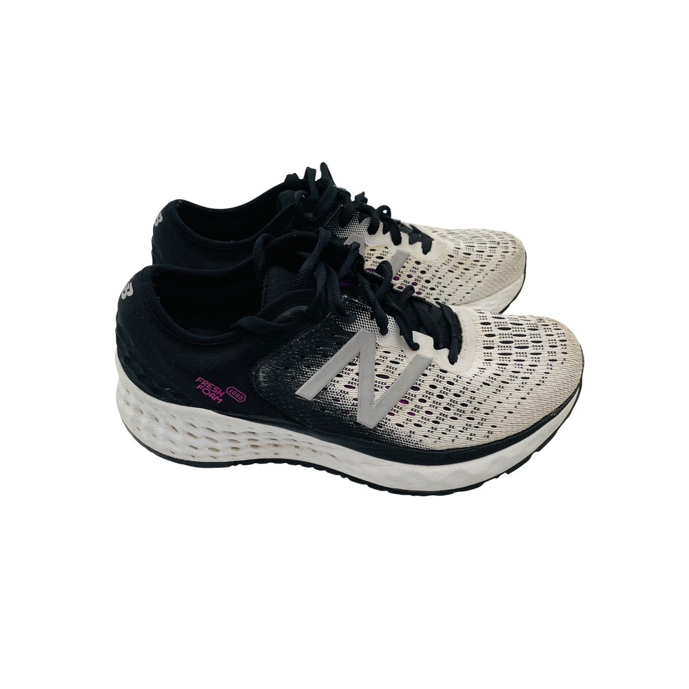 New Balance Fresh Foam 1080 Running Shoes Black White Pink Womens 5.5/Youth 4